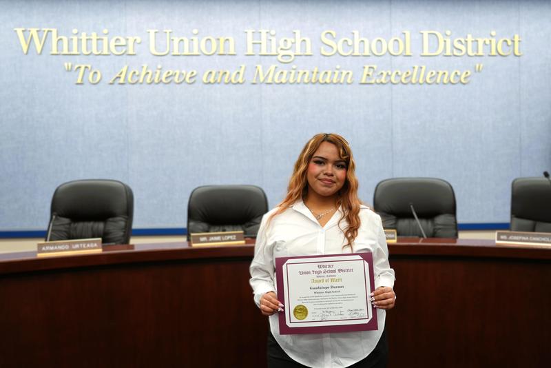 Whittier High School senior Guadalupe Duenas