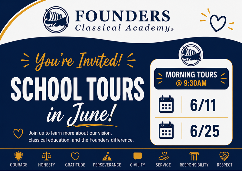 Join us for a Morning Tour at Founders Classical Academy