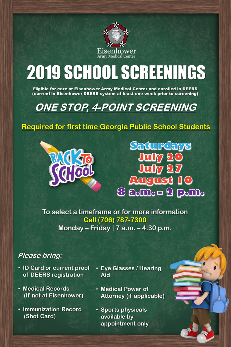 Military families school screenings
