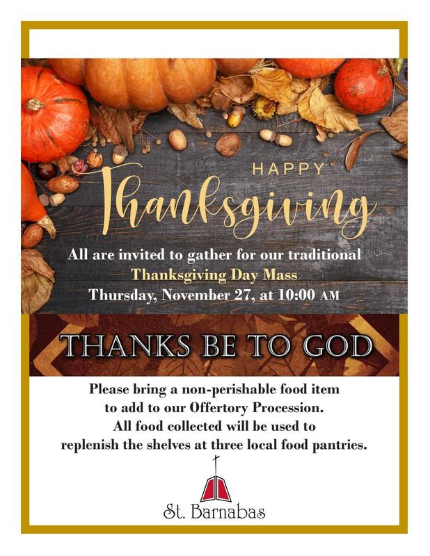 Thanksgiving Day Mass Featured Photo