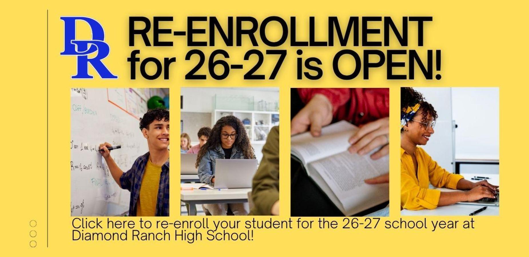 Re-enrollment for 26-27 school year