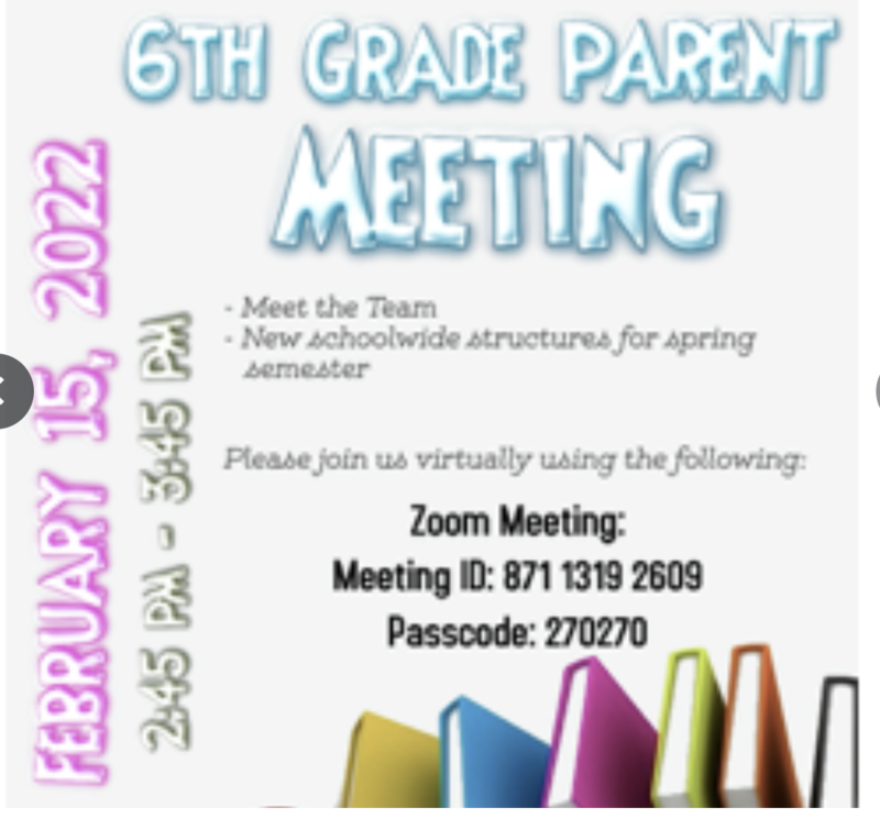 6th grade meeting