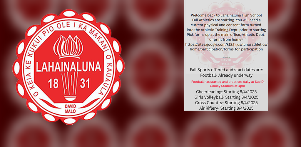 Fall Athletic Physical and Consent Information