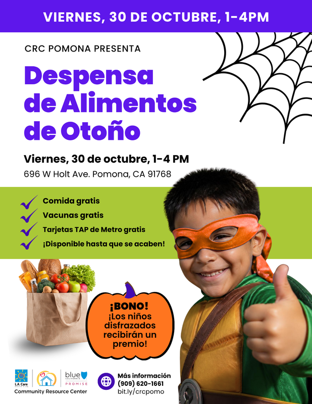 fall food pantry flyer spanish