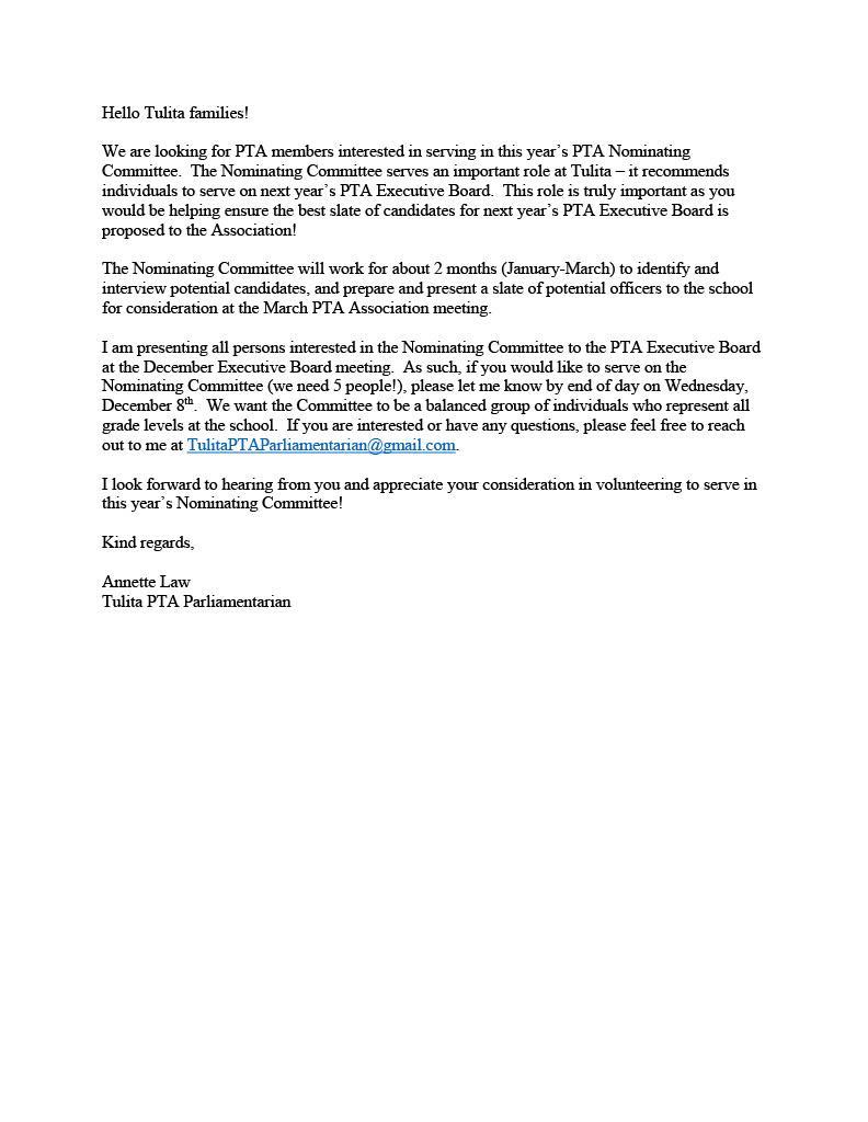 Nominating Committee 2021-2022