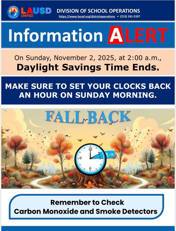 Information Flyer. Fall Back Daylight Savings Ends