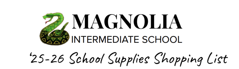 Magnolia School Supplies 2025