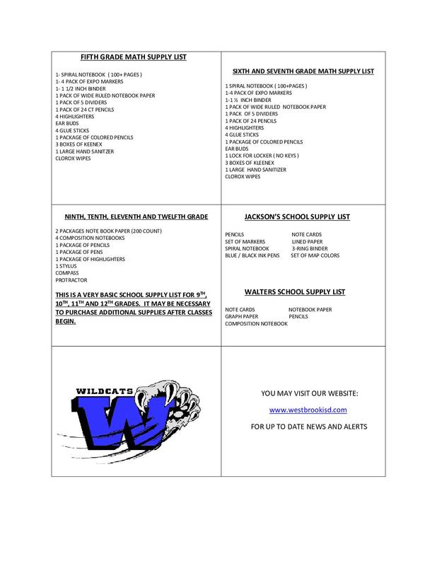 2022-2023 School Supply List Featured Photo