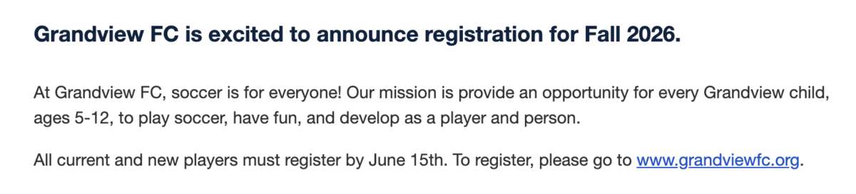 FC registration info