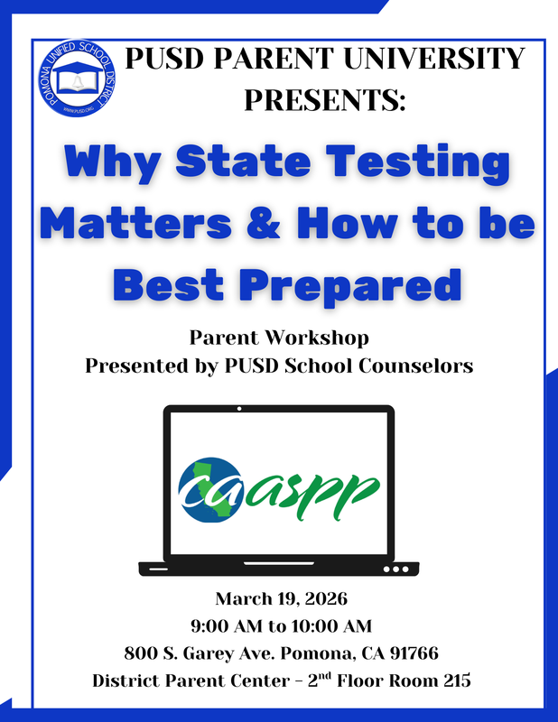 Parent Workshop: Why State Testing Matters & How to be Best Prepared - English Text