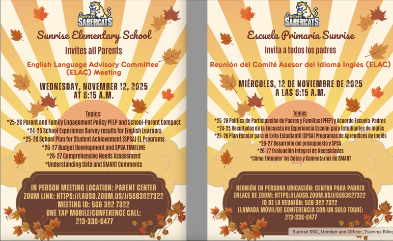 ELAC MEETING 11-12-25