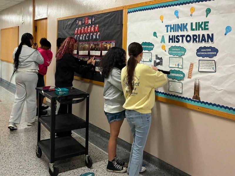 students create bulletin boards at MJH