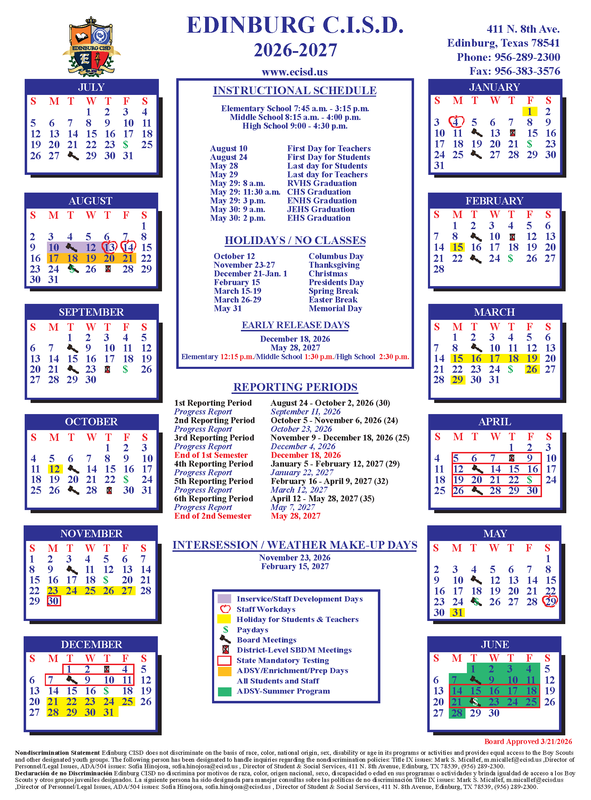 ECISD Calendar