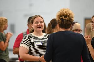 new teacher smiling