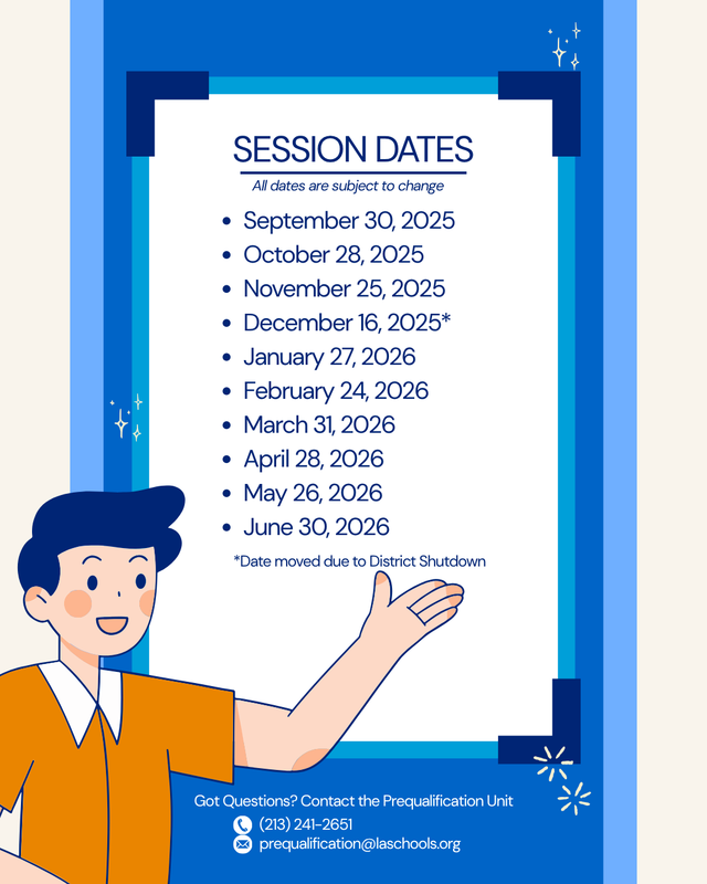 Drop-In Session Schedule