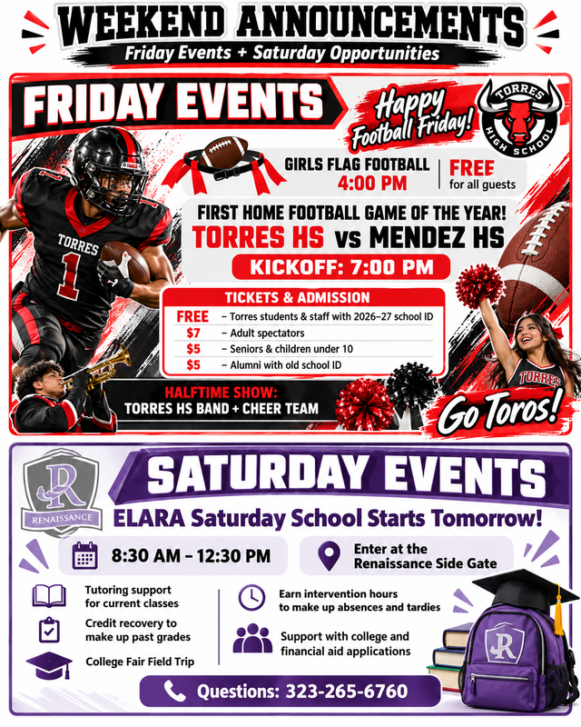 Weekend Announcements Featured Photo