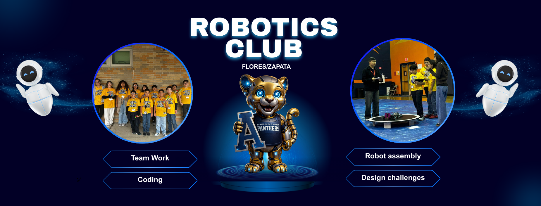 ROBOTICS CLUB FLORES/ZAPATA TEAMWORK CODING ROBOT ASSEMBLY DESIGN CHALLENGES