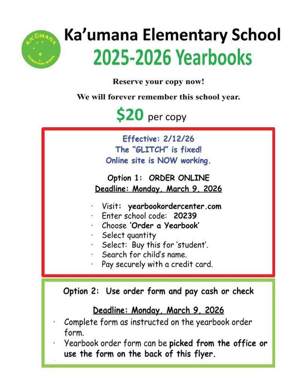 Our yearbook online ordering system was down earlier. Online ordering is back up and running! Thank you for your patience and understanding.
