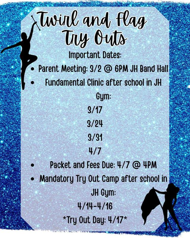 Junior High Twirl and Flag Tryout Information