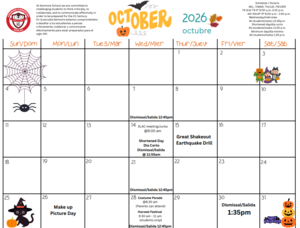 October 2026 Calendar
