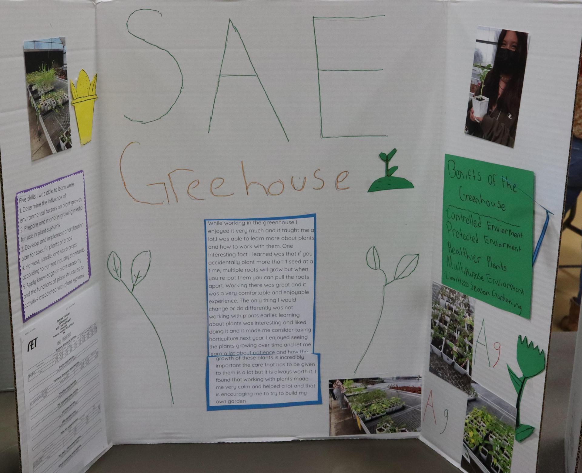 A Supervised Agricultural Experience trifold display