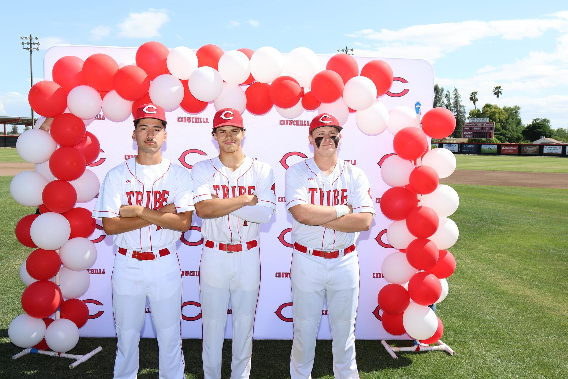 senior baseball players and their escorts