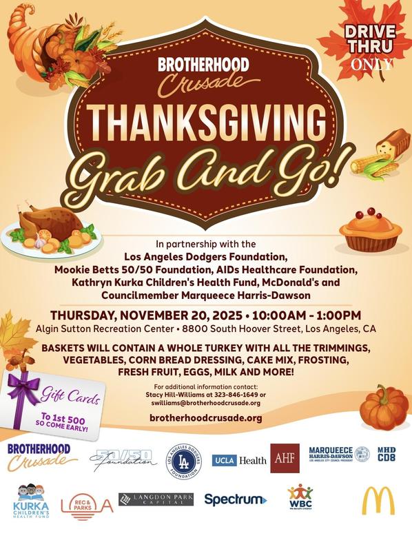 Thanksgiving food flyer/ folleto de comida para el Día de Acción de Gracias/