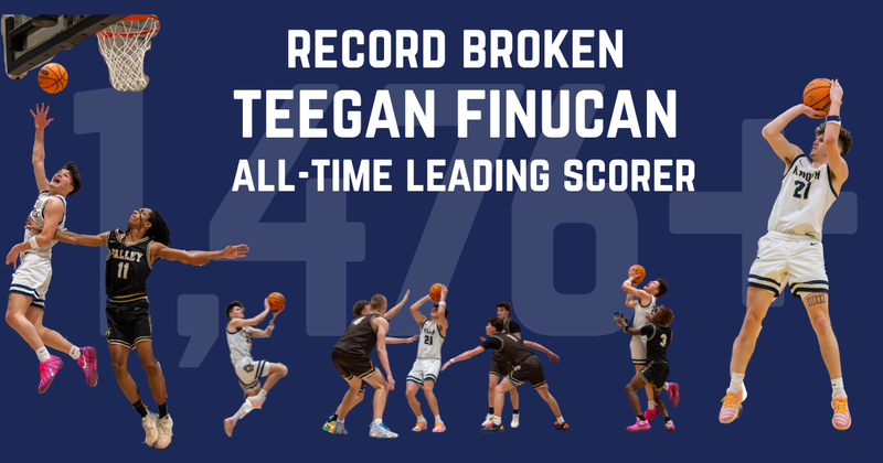 words record broken teegan finucan with pictures of teegan scoring baskets