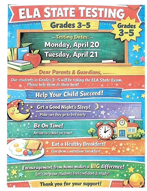 New York State ELA exam flyers. English
