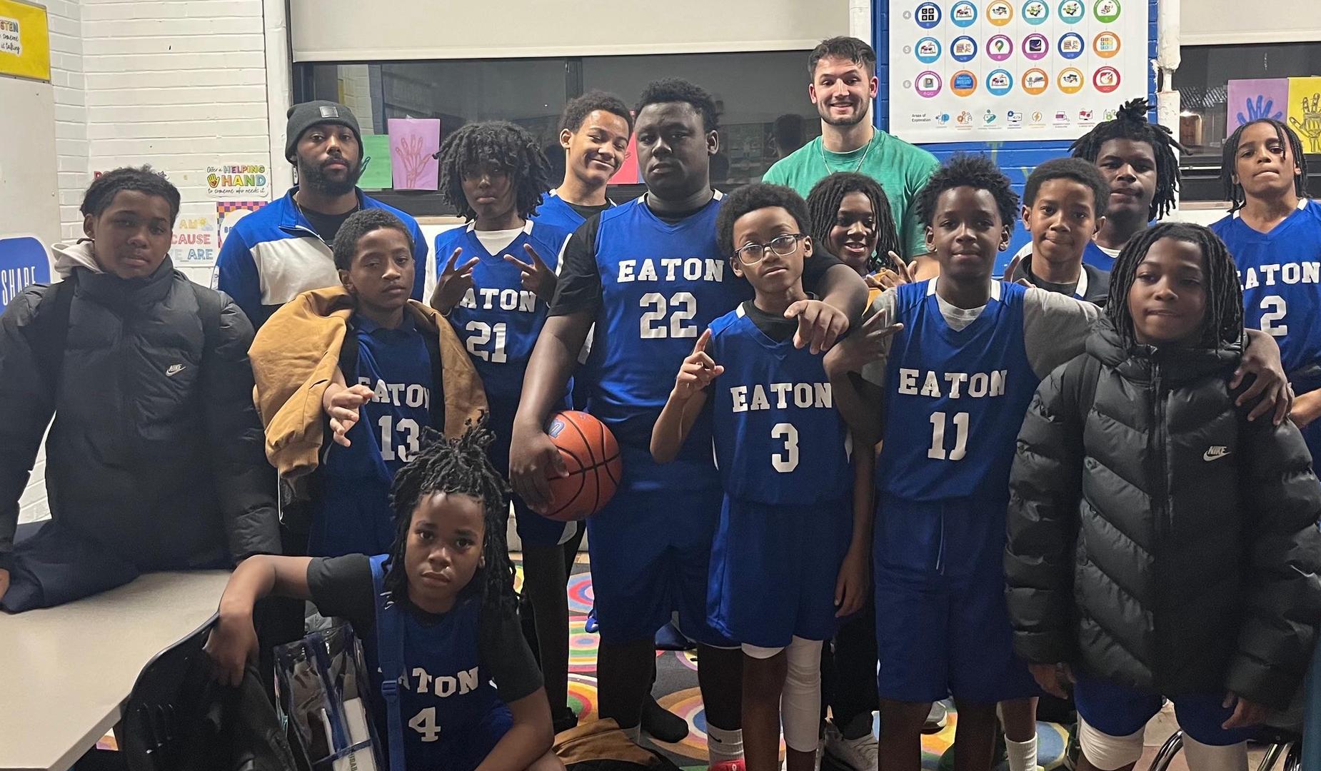 2205 Boys basketball team after our 1st home win