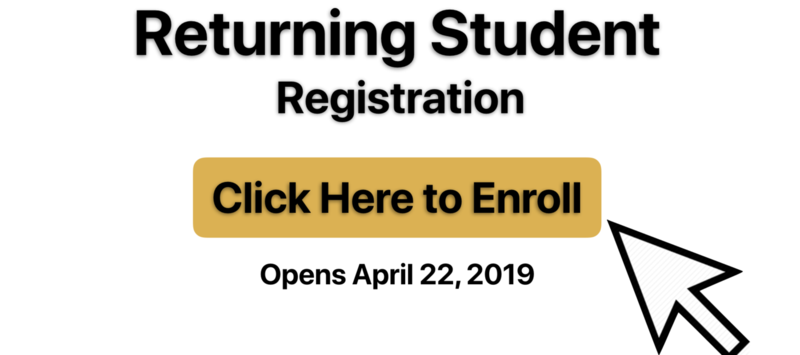Returning Student Registration 2019 - 2020 Featured Photo