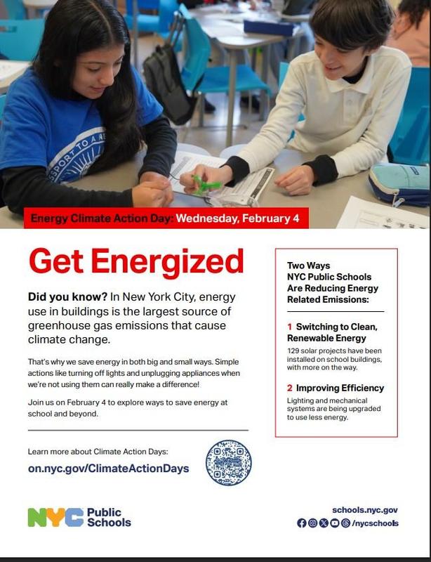 Two students working together on an energy efficiency project at a table.