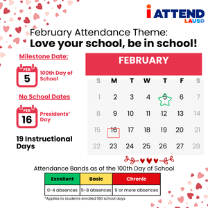 February Attendance Calendar