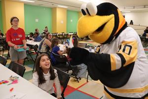 Iceburgh makes a student laugh