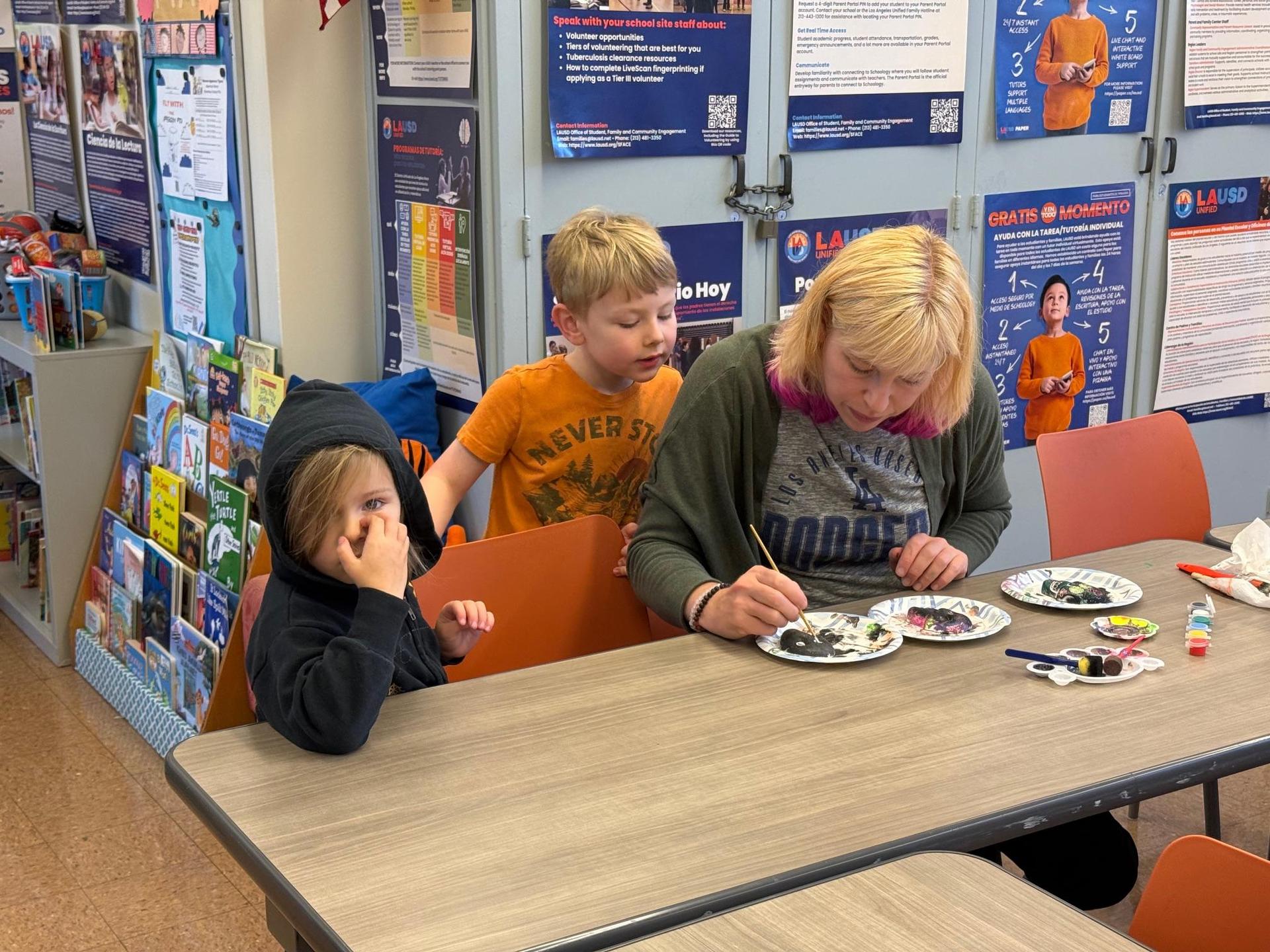 Feel free to bring your kids to the parent center