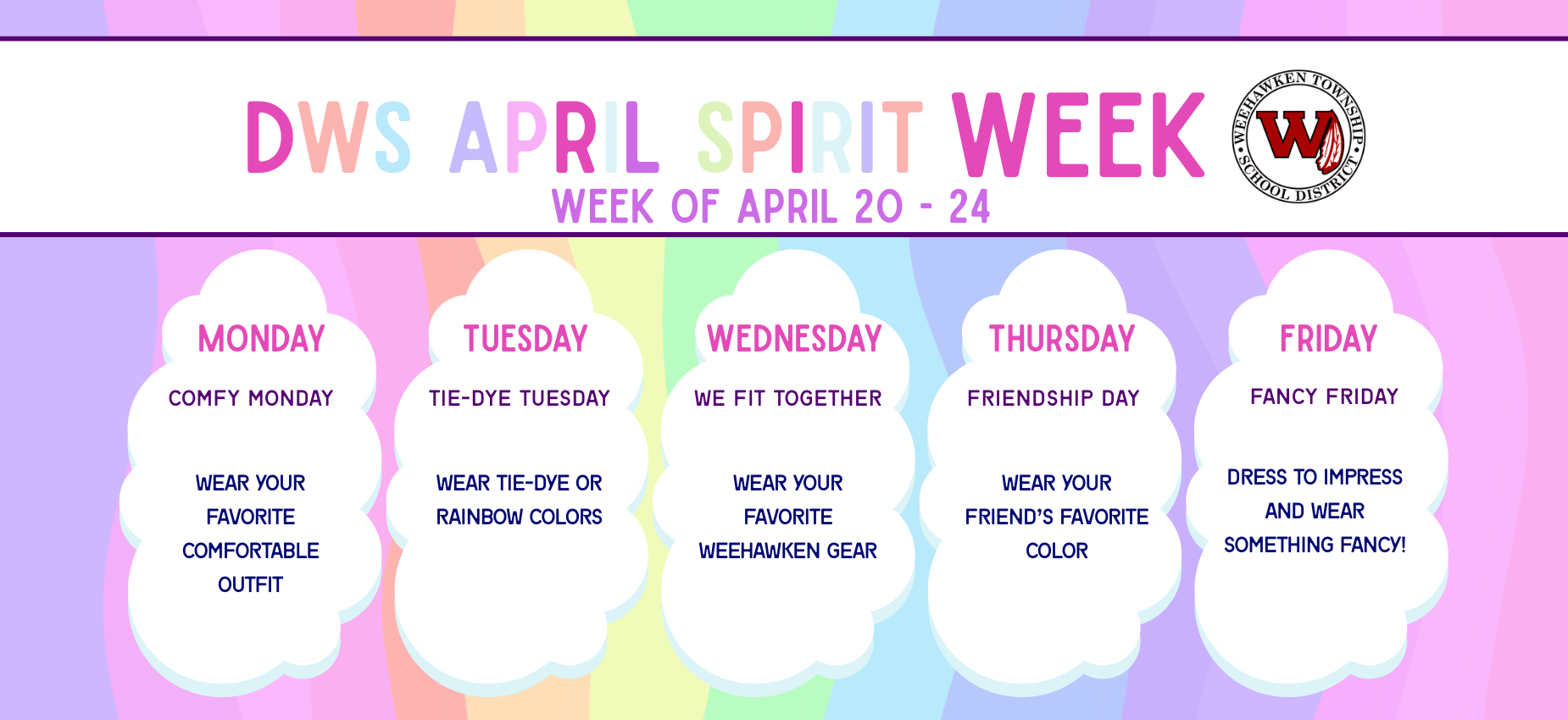 DWS April Spirit Week
April 20 - 24