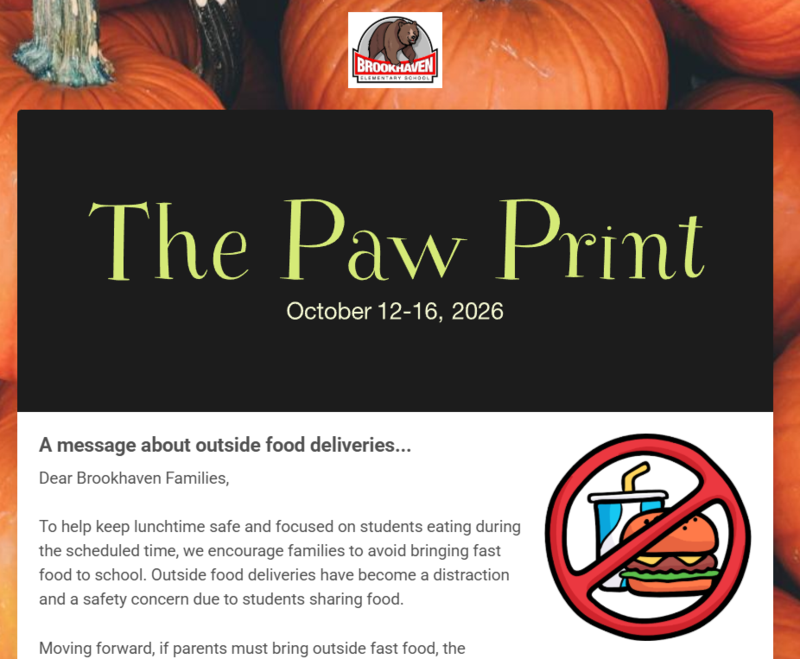 Paw Print Week of Oct. 12th