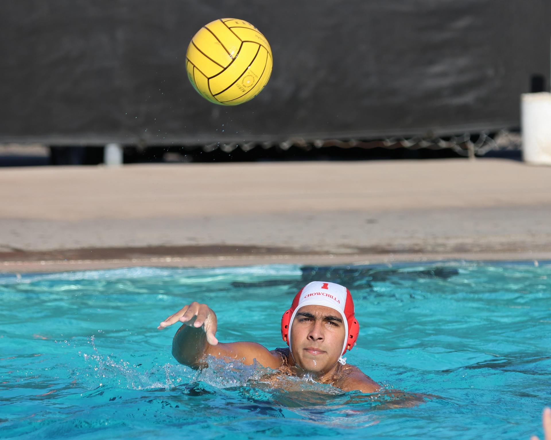Boys playing water polo against Yosemite