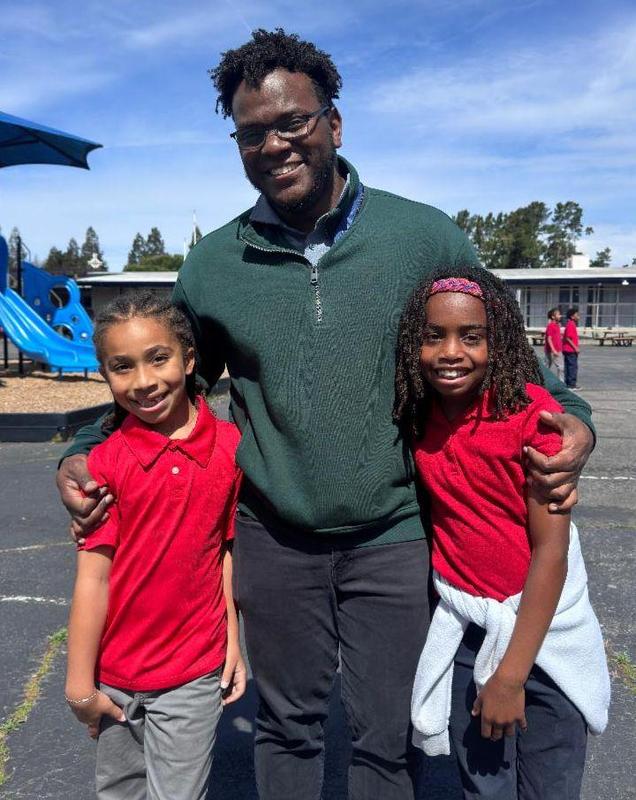 Head of School Derek Boyd and students