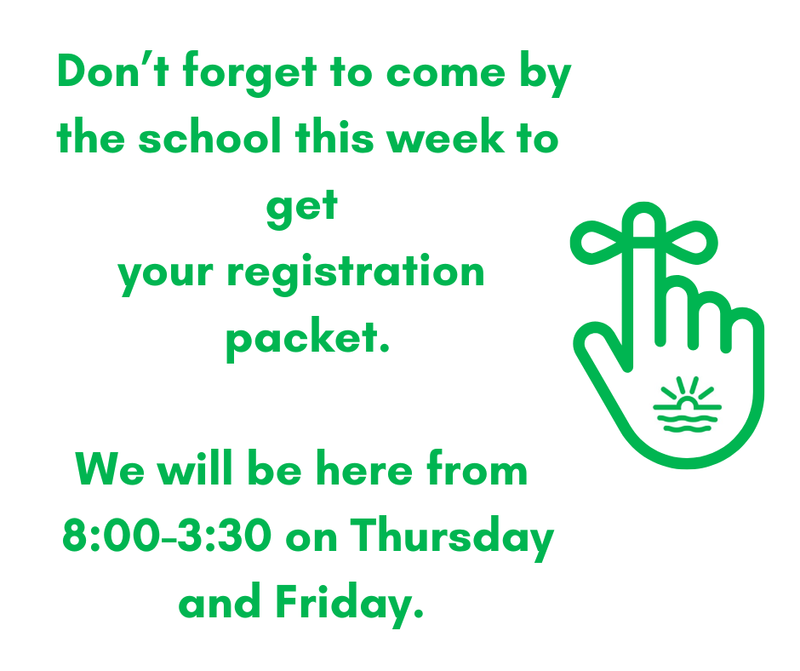 Reminder to Pick Up Registration Packets