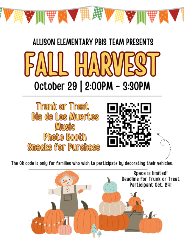 Allison PBIS Team presents: Fall Harvest, image for web