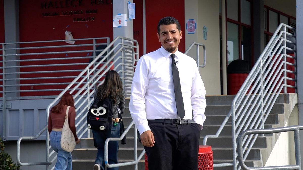 Community School Coordinator Hugo Solorzano at Seaside High School