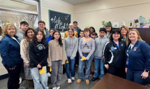 Group of people involved with the cancer fundraiser.