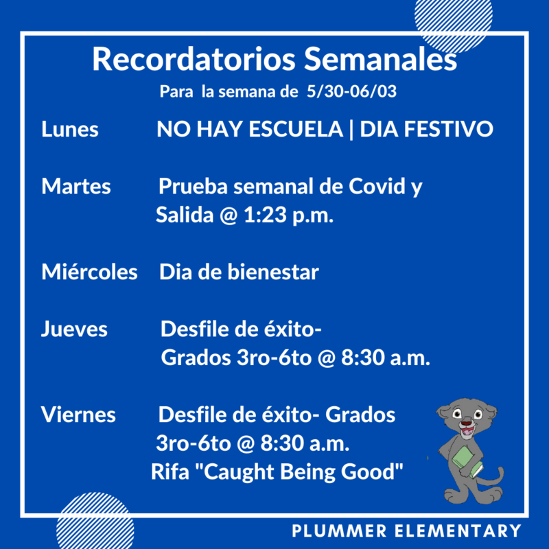 Recordatorios Semanales Featured Photo