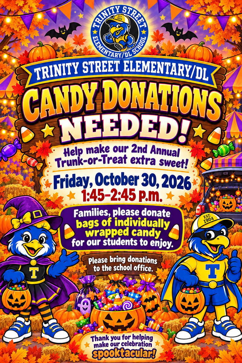 candy donation flyer