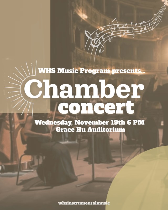 WHS music program chamber ensemble 11/19