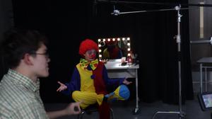 A shot from the set of Fifth Block, a new TV show produced by Smyrna High students.