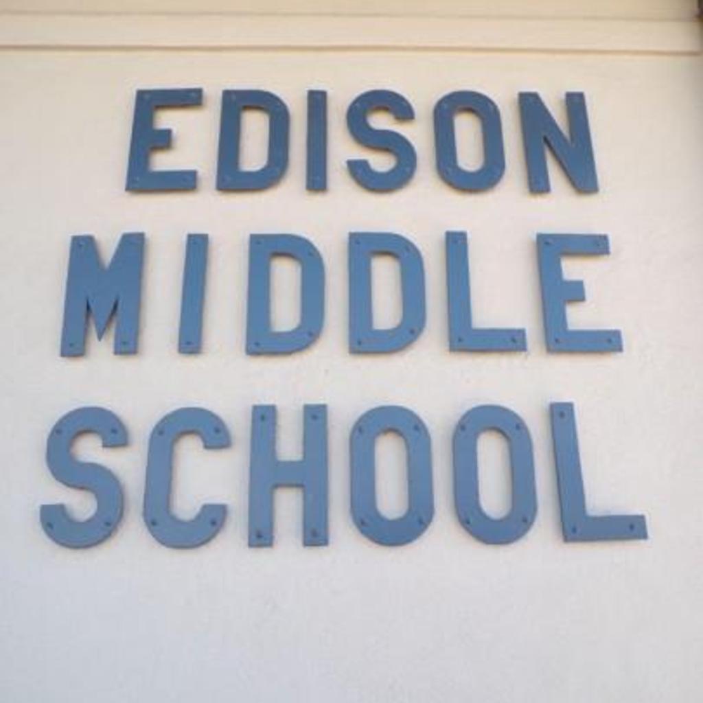 Edison Middle School sign