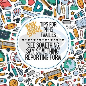 graphic that says "see something, say something"