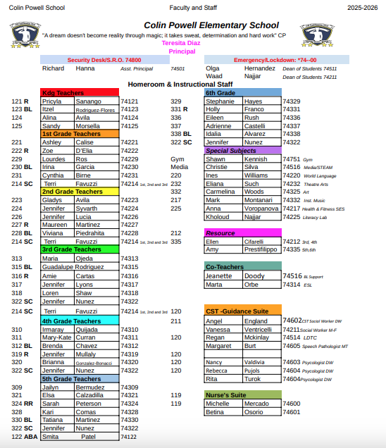Colin Powell School Faculty and Staff 2025-2026
